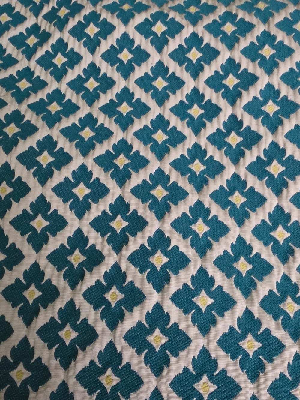 4/$67 Deal! Blue, Green, White Geometric Cotton Fabric Panel - Picture 11 of 14
